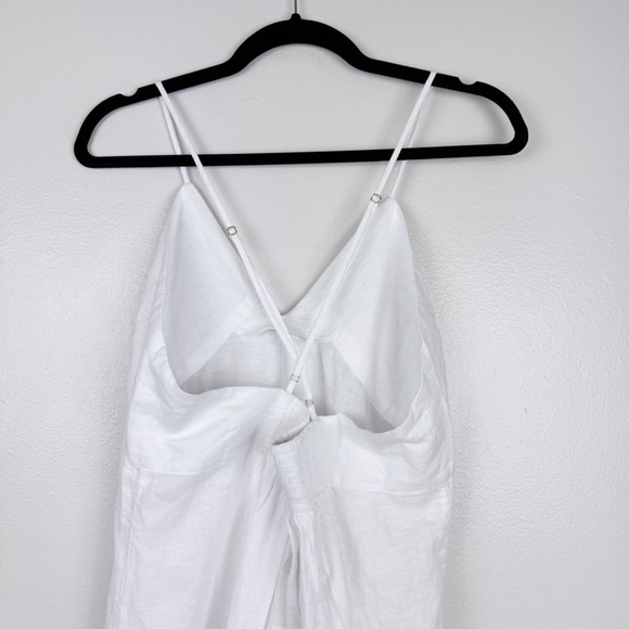 J. Crew Cross Back Beach Dress Linen Cotton Blend White Size L NWT - Picture 6 of 9